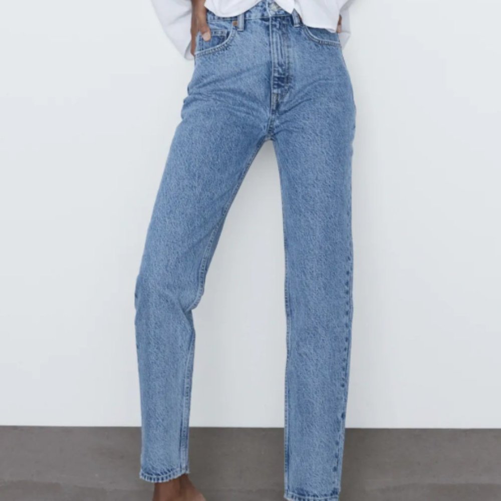 Zara High Waisted Mom Jean